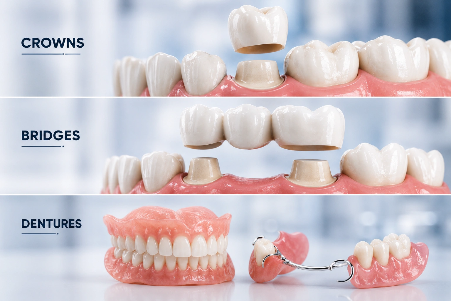 Crowns Bridges and Dentures